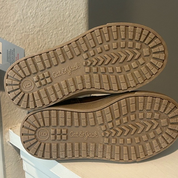 Cat & Jack Chelsea Boots Toddler Boys Sz 9 Lucas Brown Elastic Stretch - Picture 5 of 6